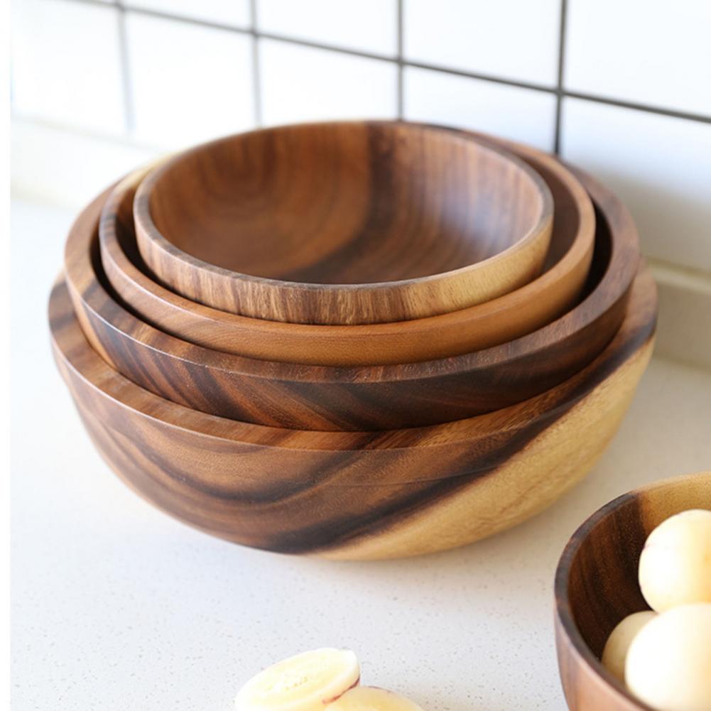 Natürliche Holzschüssel – Obstschale, Salatschüssel, verschiedene Größen