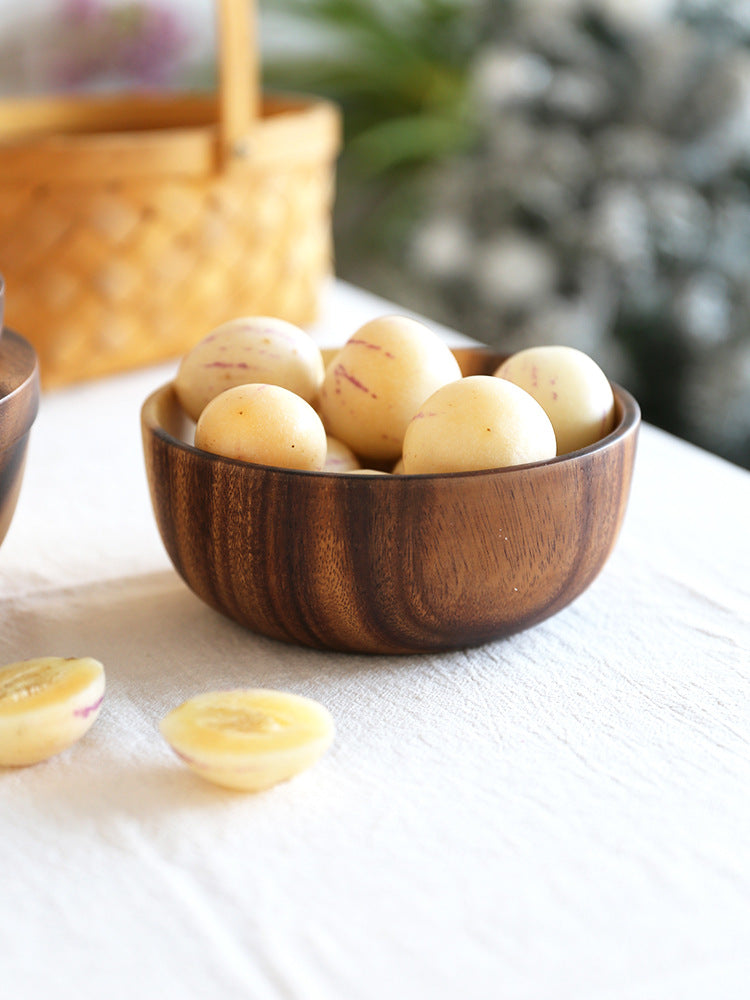 Natürliche Holzschüssel – Obstschale, Salatschüssel, verschiedene Größen