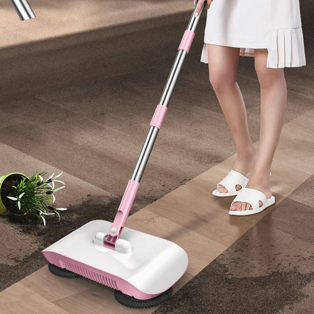 Handkehrmaschine mit Wischmopp & Kehrschaufel – 3-in-1 Bodenreiniger