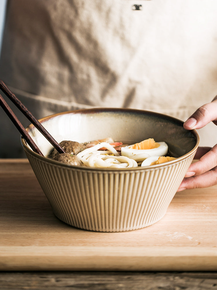 Seif Nordic Style Creative Simple Big Bowl Big Soup Bowl Noodle Bowl Vegetable Bowl Mixed Cold Vegetable Fruit Salad Bowl Single Pot