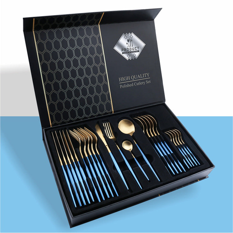 24-teiliges Edelstahl-Messer Geschenkset – 304 Stahl, Geschenkbox