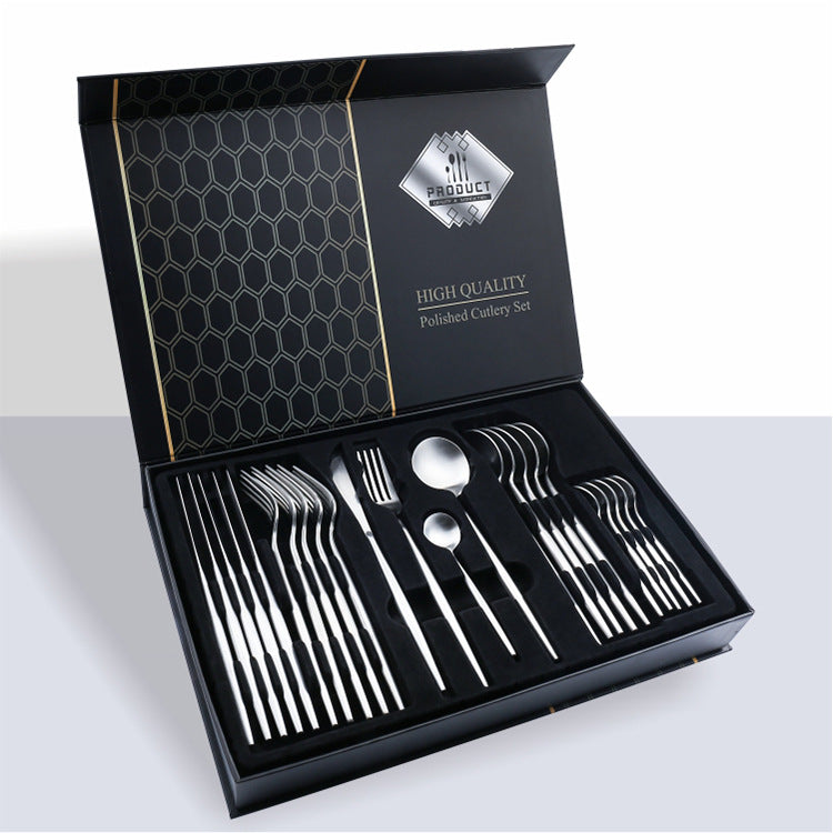 24-teiliges Edelstahl-Messer Geschenkset – 304 Stahl, Geschenkbox