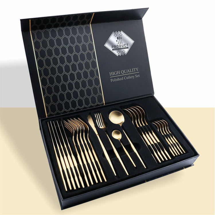 24-teiliges Edelstahl-Messer Geschenkset – 304 Stahl, Geschenkbox