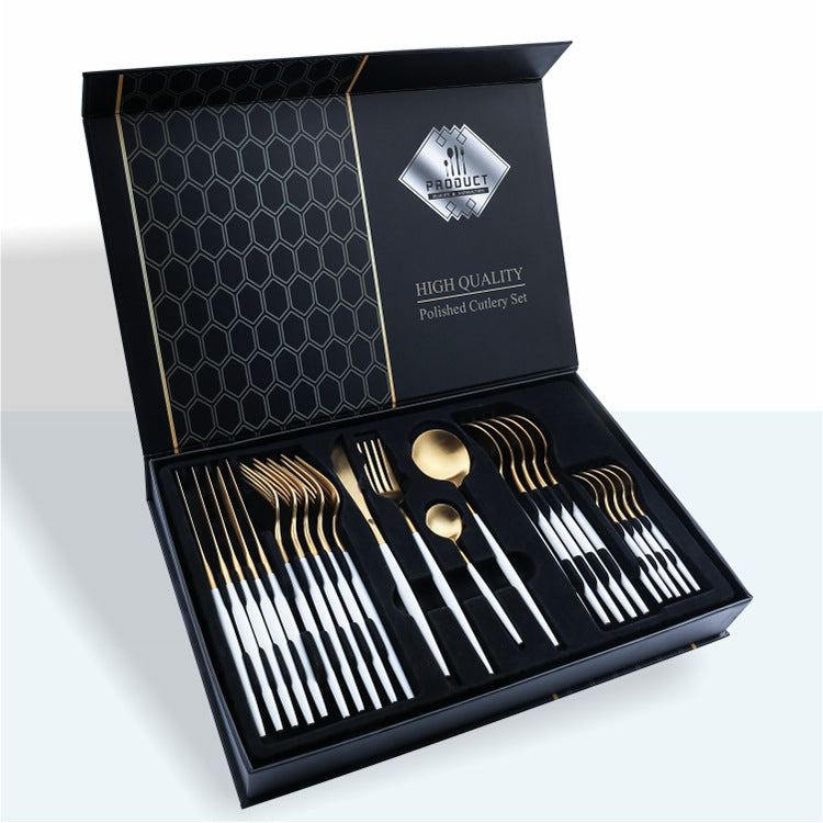 24-teiliges Edelstahl-Messer Geschenkset – 304 Stahl, Geschenkbox