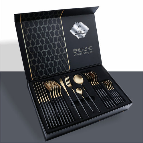 24-teiliges Edelstahl-Messer Geschenkset – 304 Stahl, Geschenkbox
