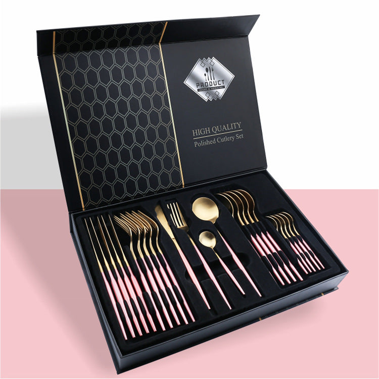 24-teiliges Edelstahl-Messer Geschenkset – 304 Stahl, Geschenkbox