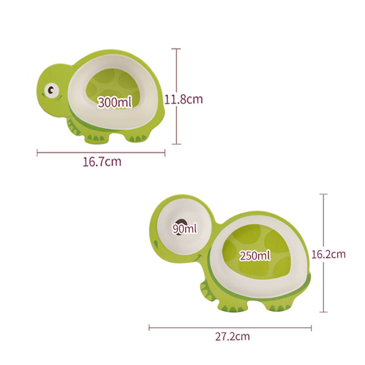 Bamboo Fiber Cutlery Divider Set Children's Creative Five-Piece Set