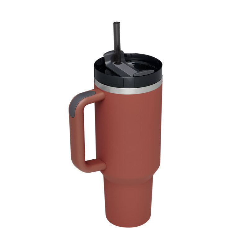 40 oz Thermobecher mit Henkel und Strohhalm – Edelstahl, auslaufsicher, isoliert