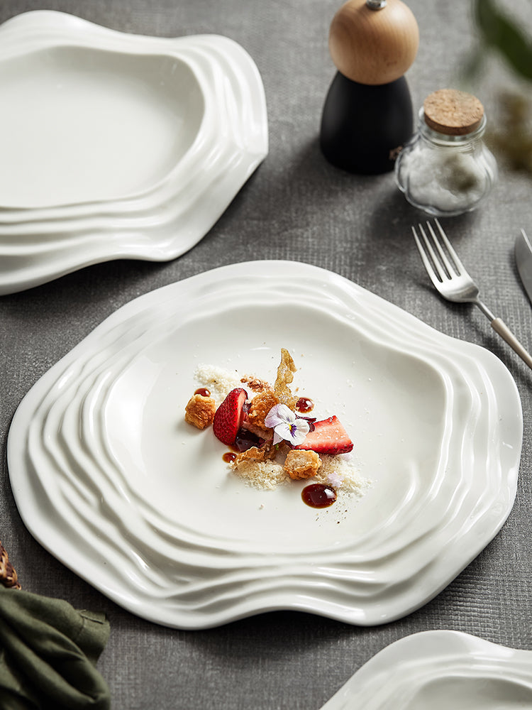 Plate Ceramic Hotel Tableware Western Steak Pasta Plate Customized
