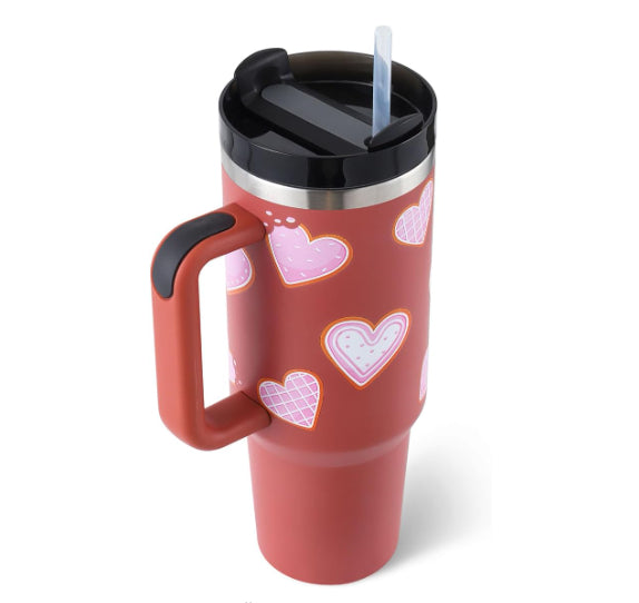 40 oz Thermobecher mit Henkel und Strohhalm – Edelstahl, auslaufsicher, isoliert