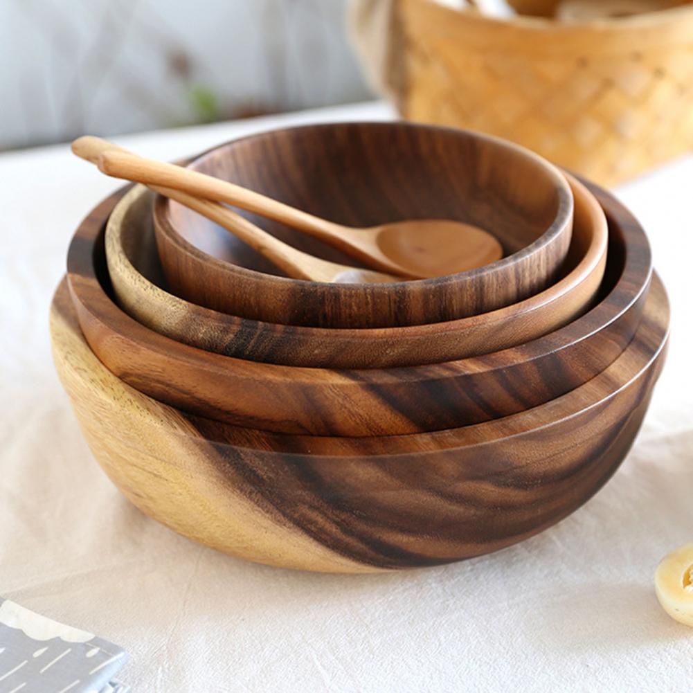Natürliche Holzschüssel – Obstschale, Salatschüssel, verschiedene Größen