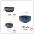 Kiln Turned Blue Ceramic Tableware Noodle Bowl