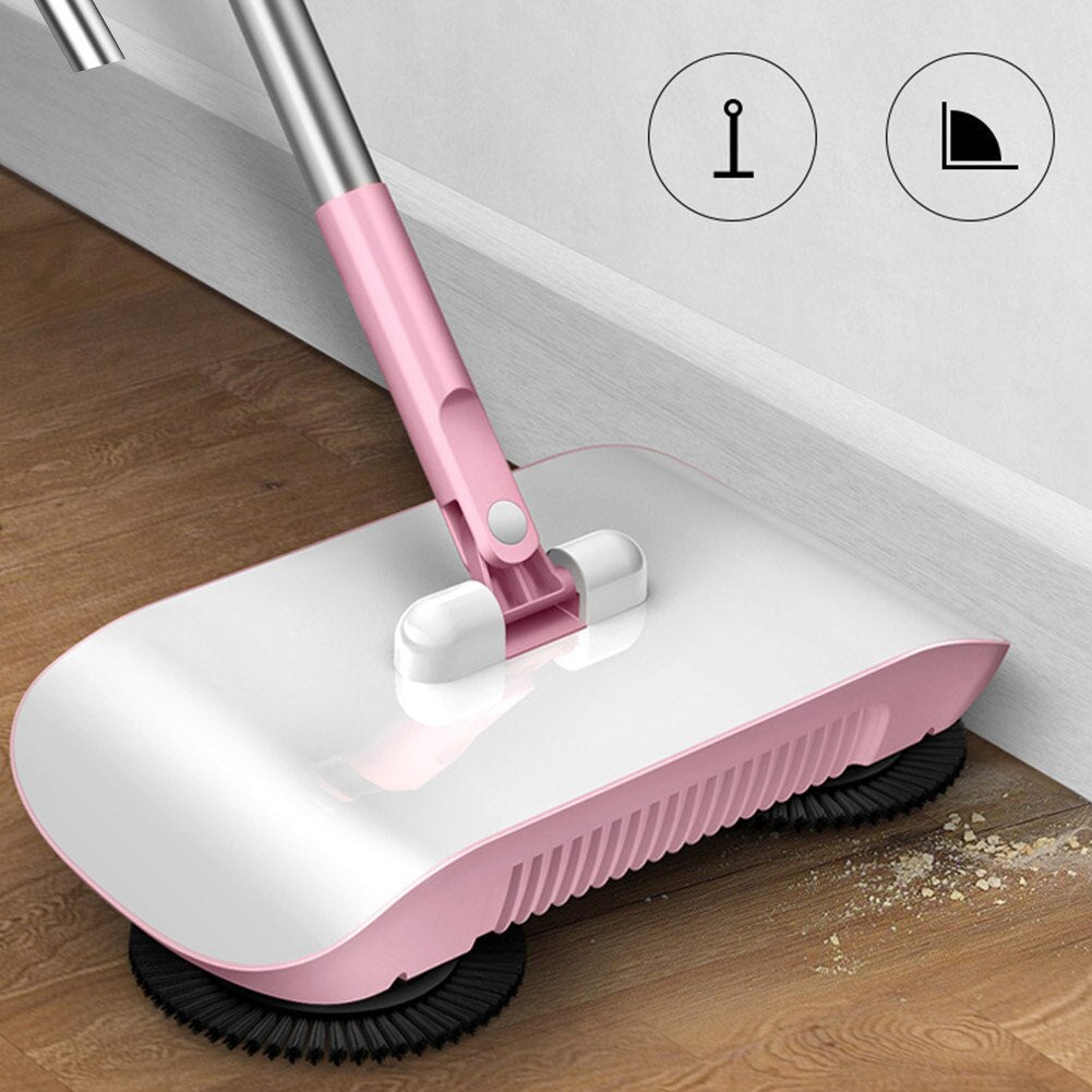 Handkehrmaschine mit Wischmopp & Kehrschaufel – 3-in-1 Bodenreiniger