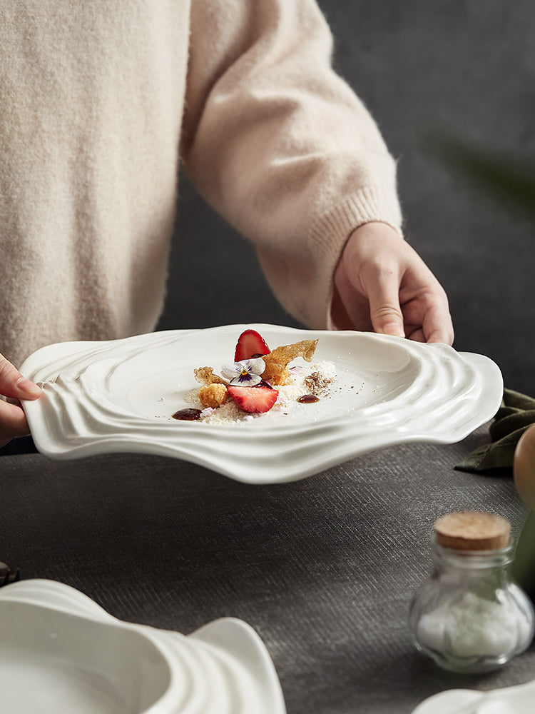 Plate Ceramic Hotel Tableware Western Steak Pasta Plate Customized