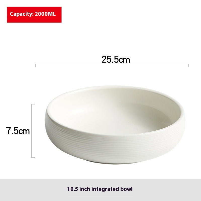 Ceramic Bowl Household Tableware Large Fruit Plate